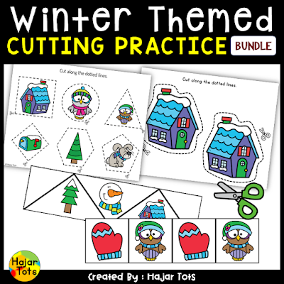 Winter Scissor Skills Cutting Practice Kindergarten