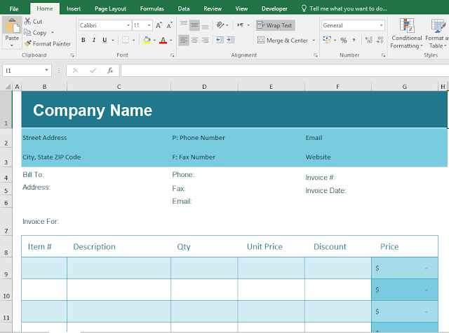 Tutorial Membuat Invoice dengan Microsoft Office Excel