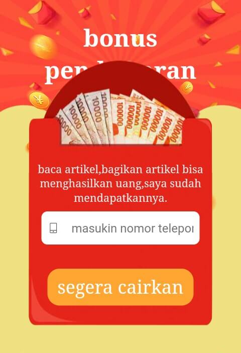 masukkan nomor handphone kekolom yang telah disediakan kemudian pilih "Segera Cairkan".