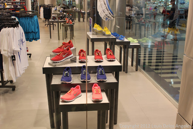 Red shoes at Foot Locker in Micronesia Mall