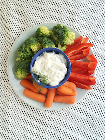 so easy! 4 ingredient dill dip- great for summer picnics!