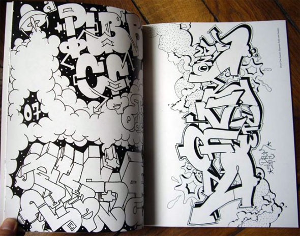 abecedario de graffiti. Graffiti Coloring Book, es un