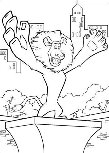 Desenho para colorir Madagascar