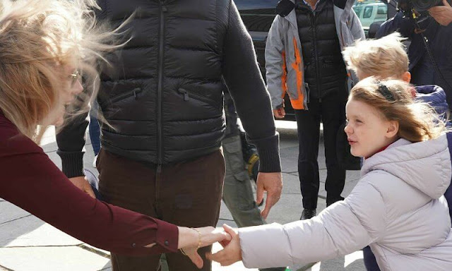 Prince Albert, Princess Gabriella and Prince Jacques wore Marius Wool Sweater. The Marius-sweater was designed in Norway by Unn Søiland Dale