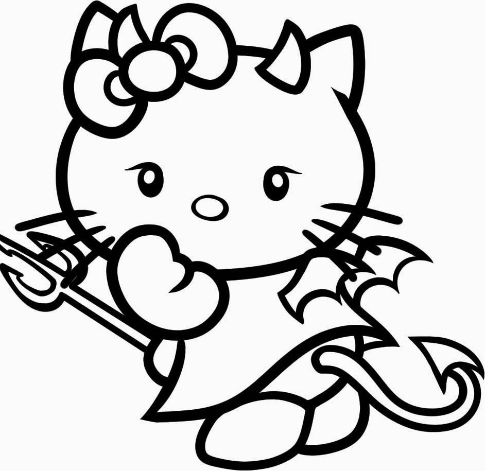 Gambar Kartun Yang Belum Diwarnai Hello Kitty Gokil Abis