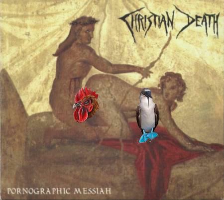 This depiction of a nude Jesus kneeling behind a nude woman is album art 