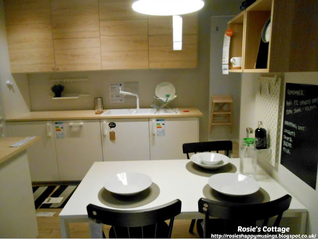 Rosie's Ikea visit part two: Multi functional kitchen design allows for a busy kitchen to be combined with a homework or office area as well as a dining area