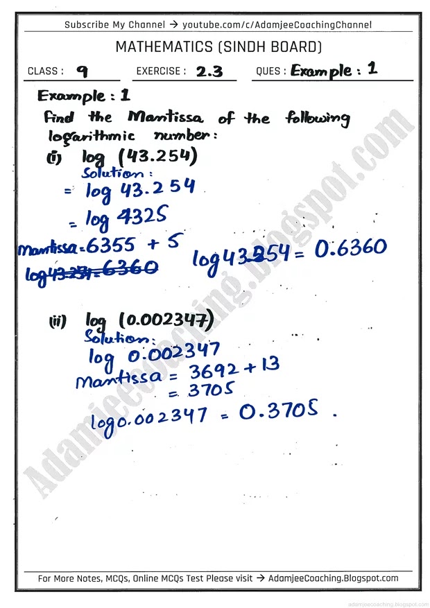 logarithms-exercise-2-3-mathematics-9th