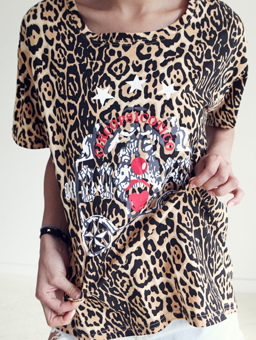 Cheetah Printed T-Shirt