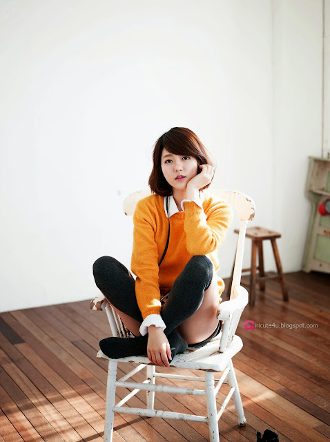 2 Bo Mi in yellow - very cute asian girl-girlcute4u.blogspot.com