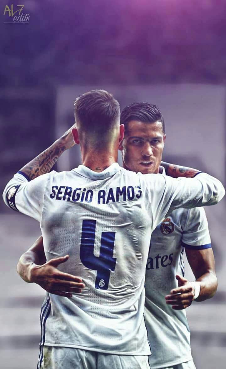 Sergio Ramos with Cristiano Ronaldo