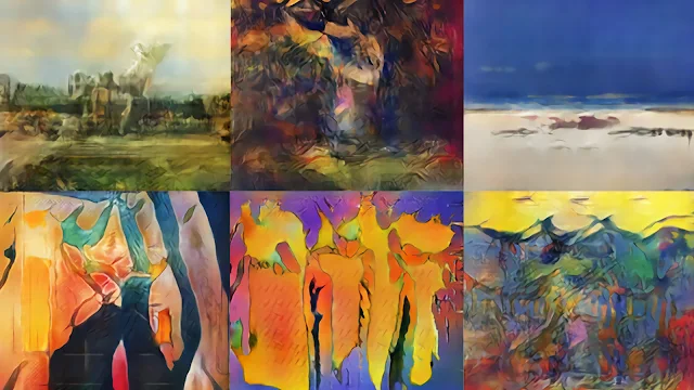 AICAN-generated artwork displayed on a computer