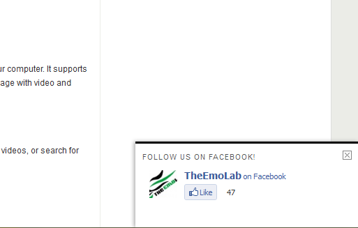 follows us on facebook. Now choose between Facebook