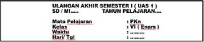 Soal UAS 1 PKn Kelas 6 Dan Kunci Jawaban