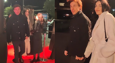 Qué jugador! Roberto Moritán junto a su pareja en la apertura de Caramelo. #Moritan #Pampita