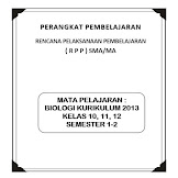RPP Biologi Kurikulum 2013 Kelas 10, 11, 12 (Revisi)