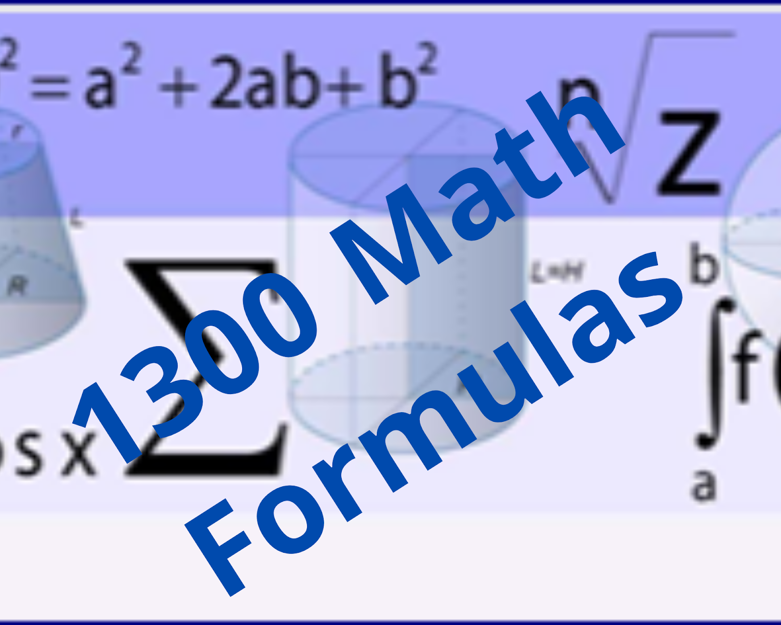 1300 Math Formulas - تحميل كتاب 1300 قانون في الرياضيات 1300 Math Formulas - تحميل كتاب 1300 قانون في الرياضيات