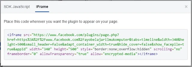 Cara Pasang Fanspage Facebook di Blog
