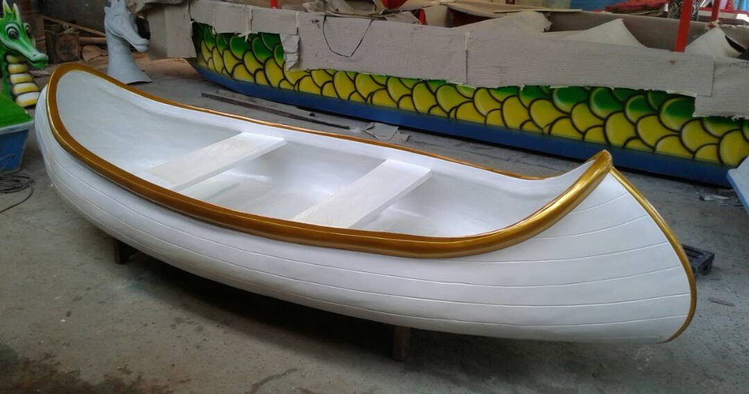 jual perahu kano klasik dari fiber  panjang 3 meter harga 