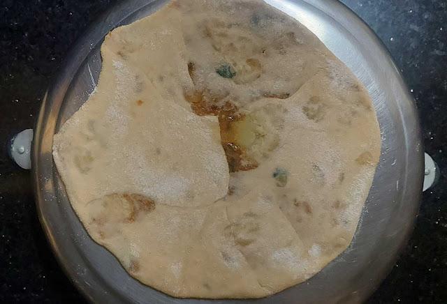 Next step to making Aloo Paratha