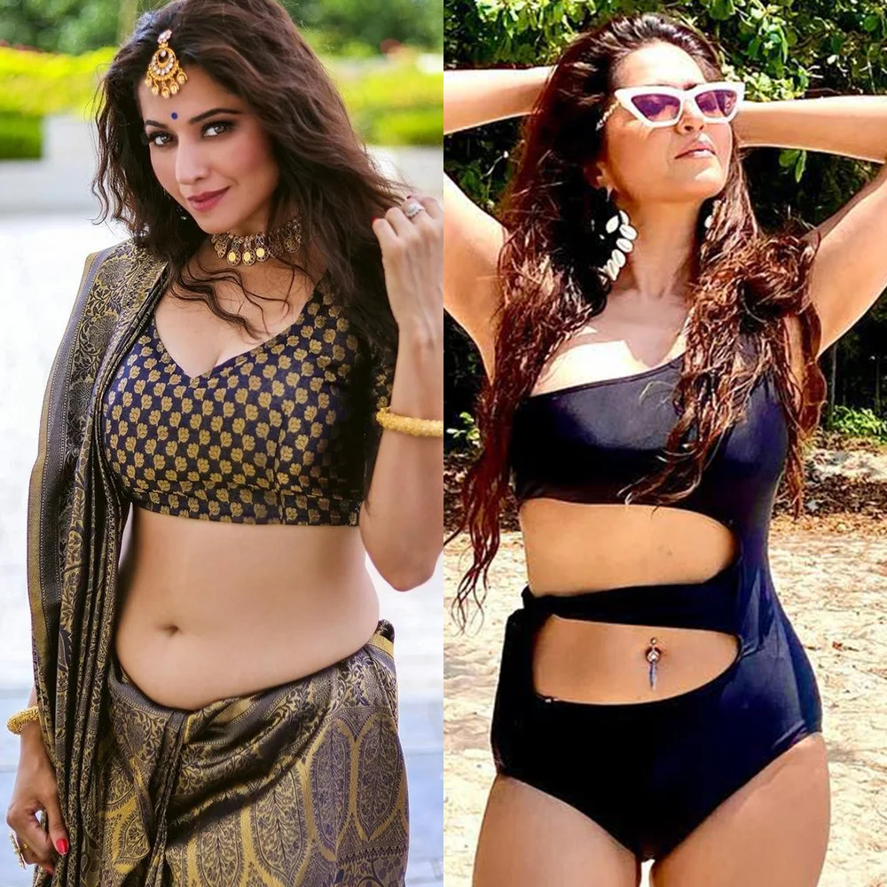 Ridhiema Tiwari saree vs bikini hot actress