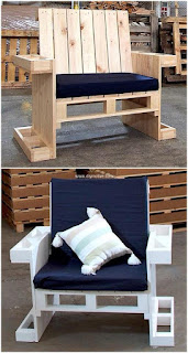 Sillones hechos con palets de madera reciclados