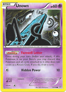 Unown Ancient Origins Pokemon Card