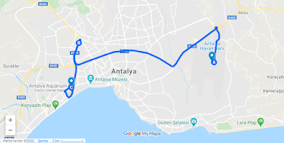 Antalya Havalimanı Havaş Otobüsü Güzergahı