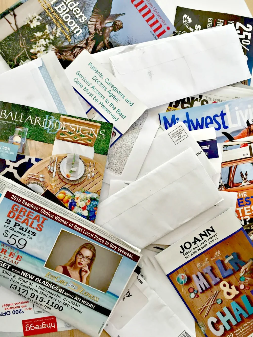 pile of junk mail