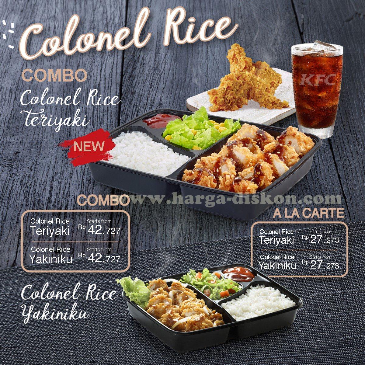 Menu Baru KFC Colonel Rice Teriyaki & Colonel Rice Yakiniku