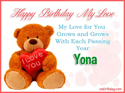 Yona Happy Birthday My Love