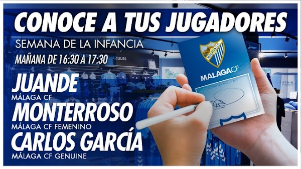 Málaga, mañana día de autógrafos de Juande, María Montorroso y Carlos García