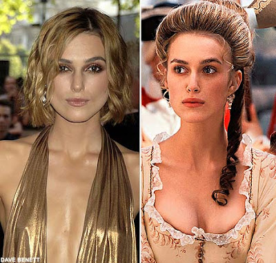 Keira Knightley With(right) and Without Bosom Makeup