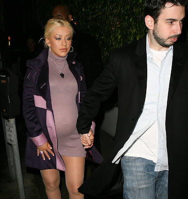 Christina Aguilera in a See-Thru Dress