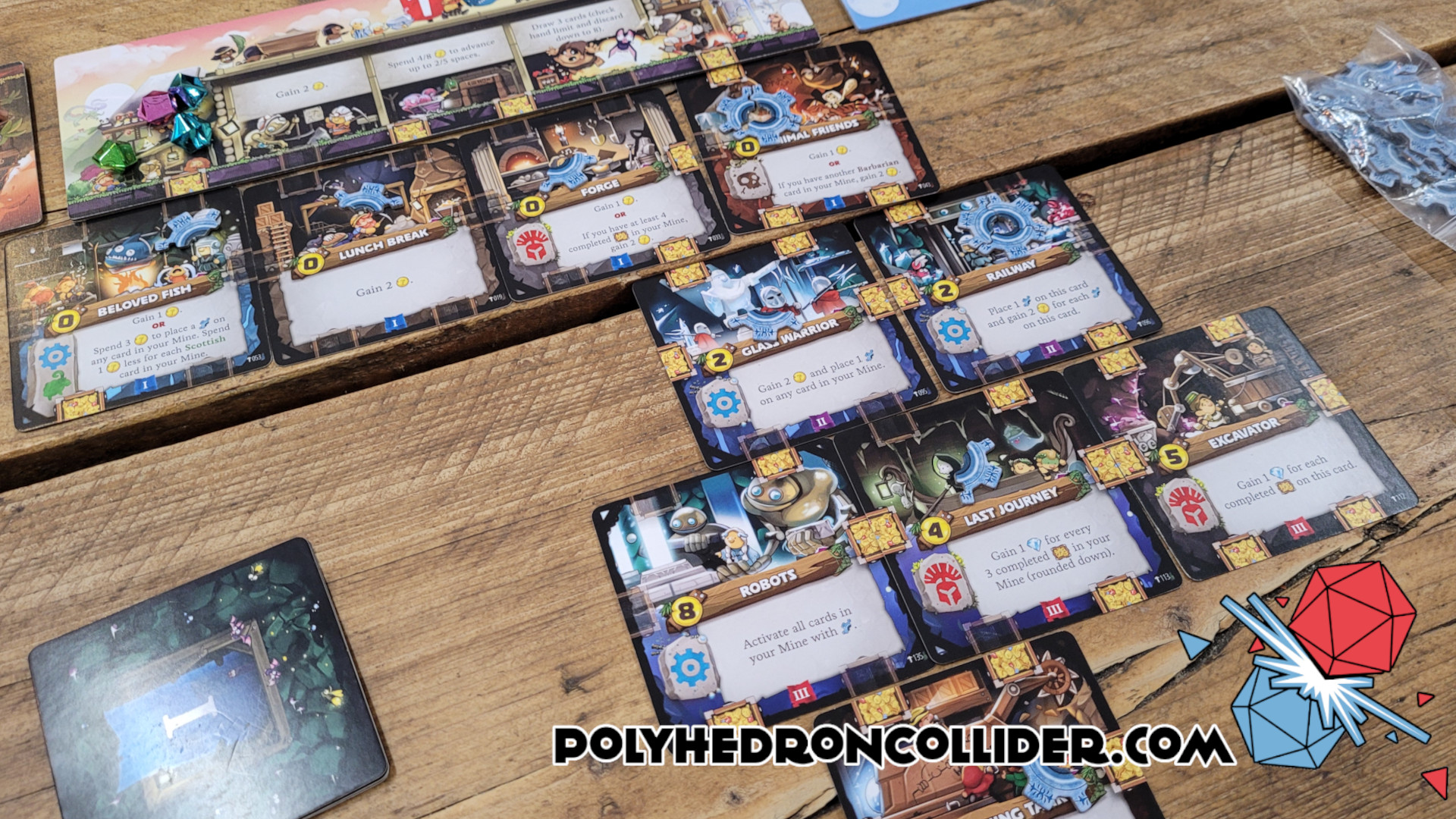 Polyhedron Collider Imperial Miners Board GAme Review - In Play at UKGE2023 - End of game Mine