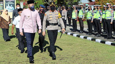 Polres Padang Panjang Laksanakan Apel Gelar Pasukan Operasi Ketupat Singgalang 2022 