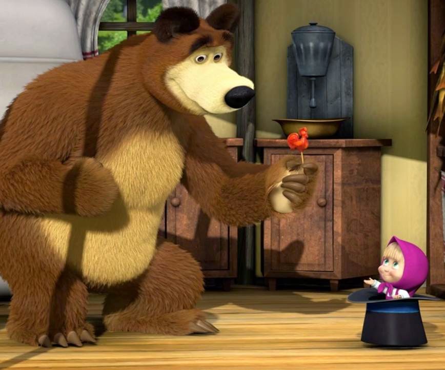  GAMBAR  ANIMASI  MASHA  AND THE BEAR BERGERAK Gambar  Masha  