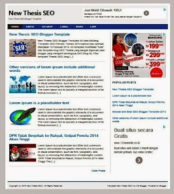 New Thesis SEO Blogger Template 2014