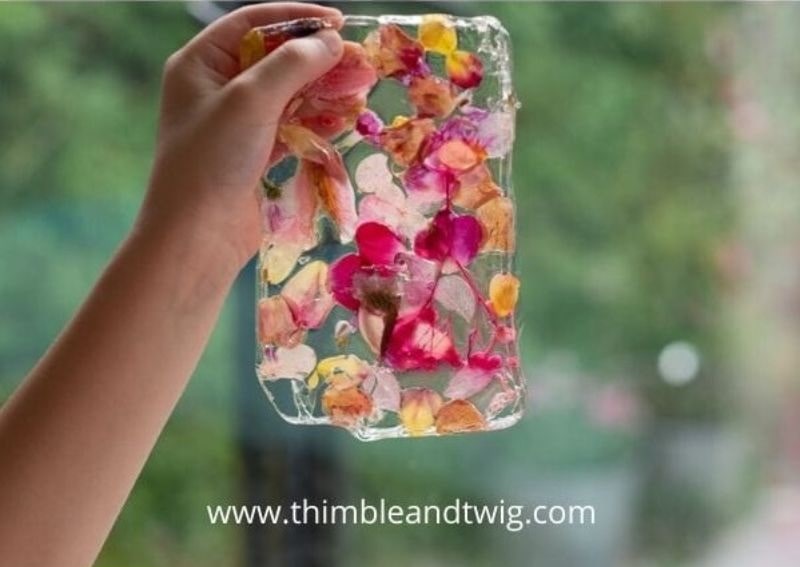 gelatin flower suncatcher