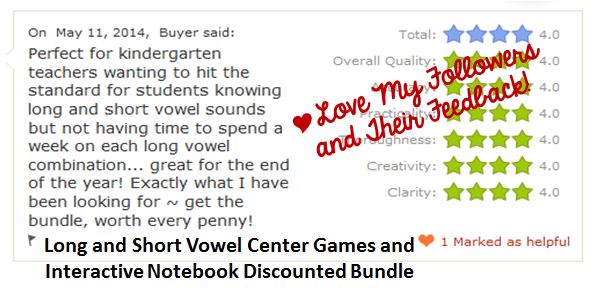 Long and Short Vowel Center Games and Interactive Notebook Discounted Bundle