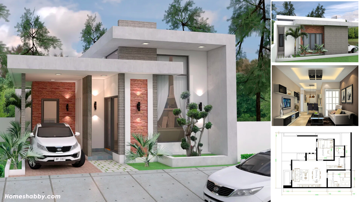 Desain Dan Denah Rumah Minimalis Modern Dengan Atap Datar Tampil Lebih Berkelas Homeshabbycom Design Home Plans