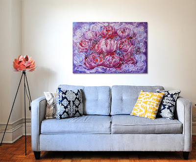 contemporary wall art abstract flower paintings