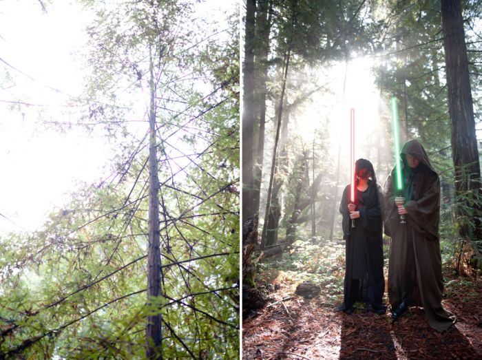 Star Wars Engagement Photo Shoot film pics