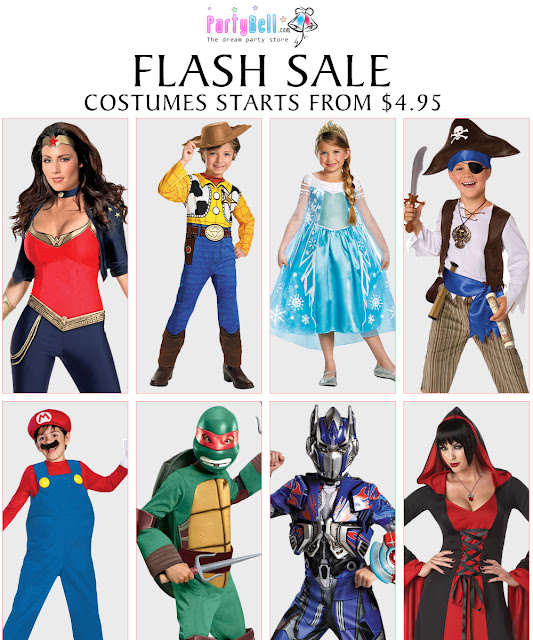  Flash Sale on Popular Halloween Costumes at PartyBell.com