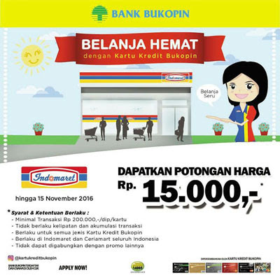 Belanja Hemat di Indomaret dengan Kartu Kredit Bukopin