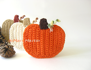 Crochet Coasters Pumpkin