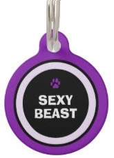 Purple Custom Dog ID Tag