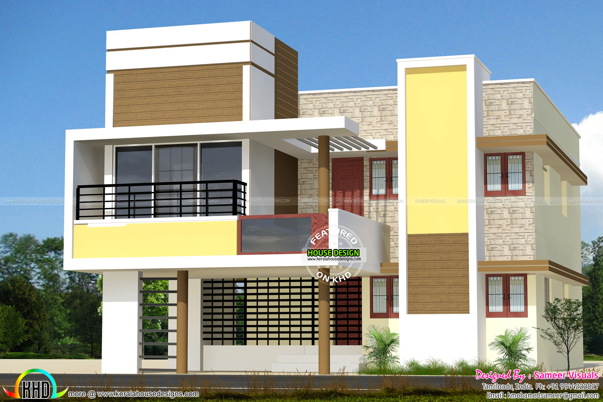 Modern Tamilnadu house  in 2400 sq  ft  Kerala home  design 