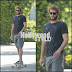 Liam Hemsworth Skateboarding en Toluca Lake, California