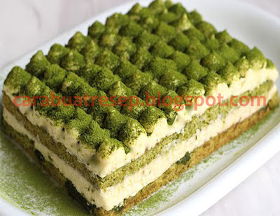 Foto Resep Tiramisu Green Tea Cake Sederhana Spesial Asli Enak